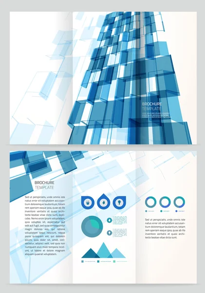 Plantilla de folleto vectorial . — Archivo Imágenes Vectoriales