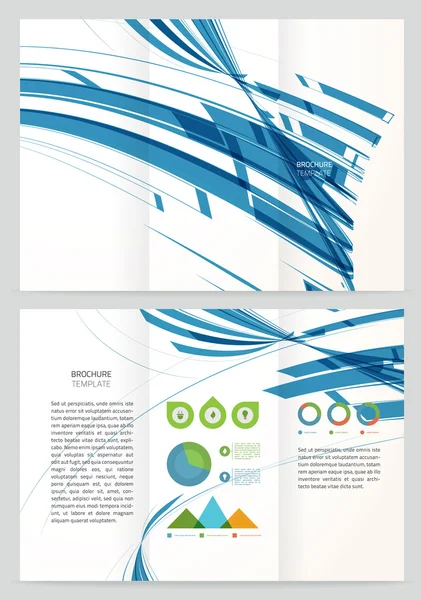 Plantilla de folleto vectorial . — Archivo Imágenes Vectoriales