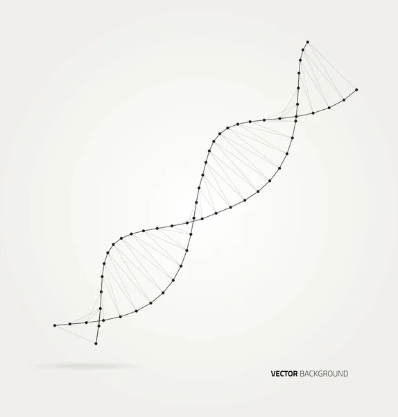 DNA molecuul structuur achtergrond. — Stockvector