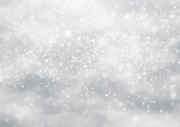 Falling snow on the blue background — Stock Photo, Image