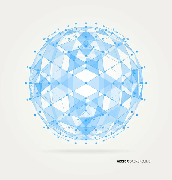 Elemento abstracto de diseño de vectores de tecnología geométrica . — Vector de stock