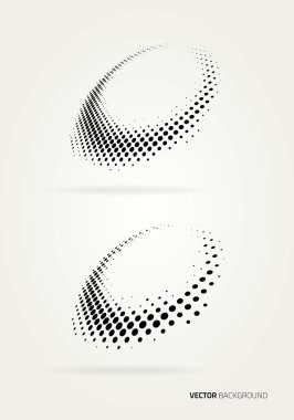 Vektör yarım ton noktaları.