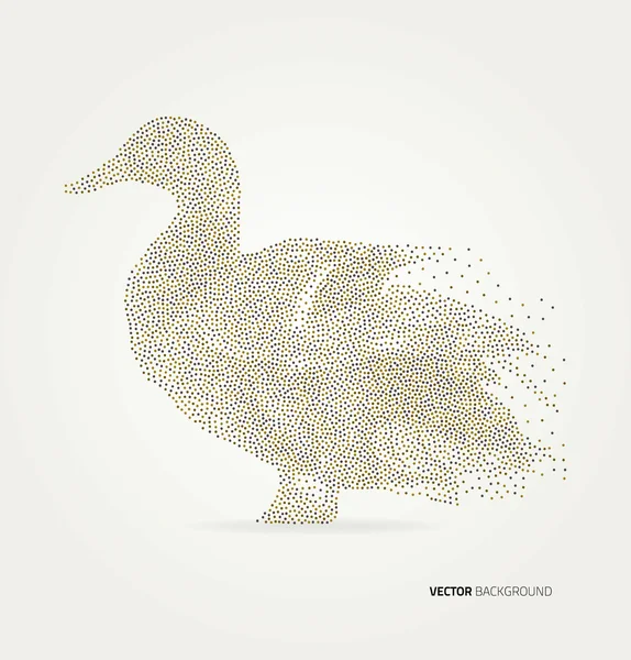抽象的な幾何学的な鴨ベクトル イラスト — ストックベクタ