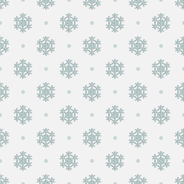 Kar taneleri ile vektörsüz desen; ambalaj kağıdı ve tebrik kartları için.