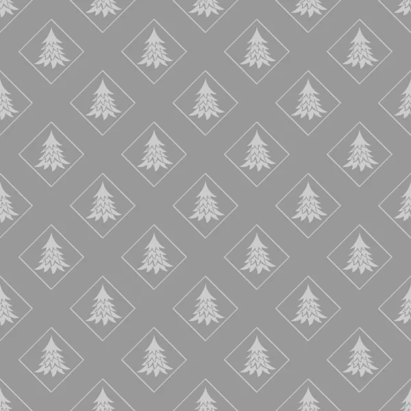 Patrón Sin Costura Vectorial Con Árboles Navidad Para Papel Envolver — Archivo Imágenes Vectoriales