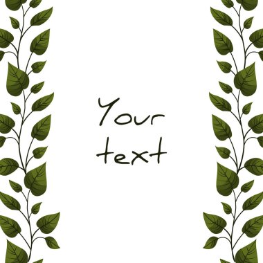 Tebrik kartları, davetiyeler, düğün kartları, posterler, afişler, web tasarımı için dikey yapraklar. Vektör illüstrasyonu.