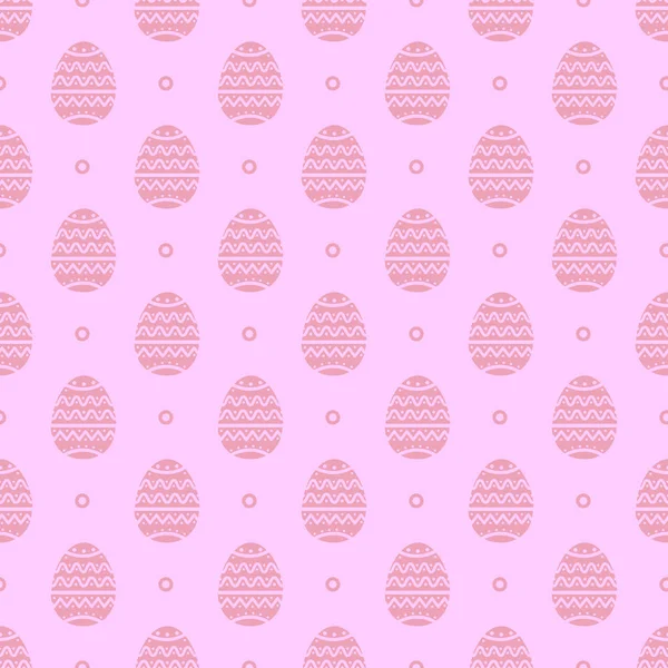 Vektor Nahtloses Muster Mit Rosa Ostereiern Für Grußkarten Geschenkpapier Einladungen — Stockvektor