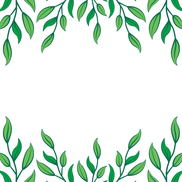 緑の小枝とベクトルの背景 グリーティングカード 招待状 ポスター バナーのために — ストックベクタ