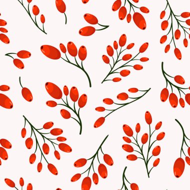 Böğürtlenli vektör deseni; ambalaj kağıdı, ambalaj, posterler, afişler için.