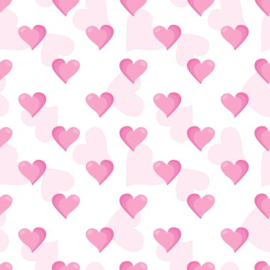 Pembe kalpli vektörsüz desen; ambalaj kağıdı, kumaş, tekstil, ambalaj için sevimli arkaplan.