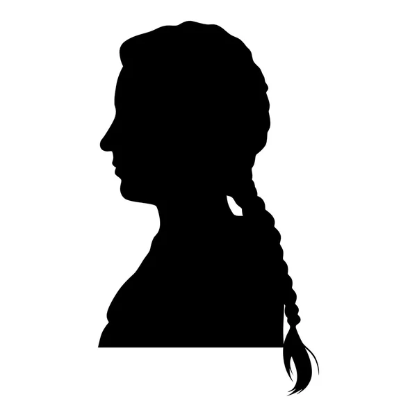 Silhouet van een vrouw in profiel — Stockvector
