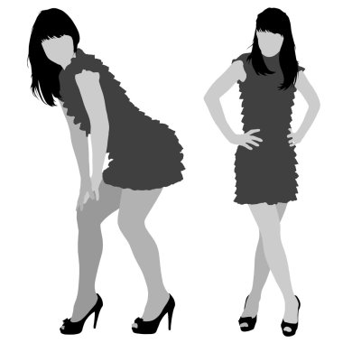 seksi kadın siluetleri