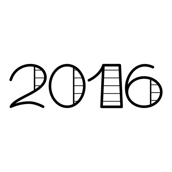 Felice anno nuovo 2016 Text Design — Vettoriale Stock