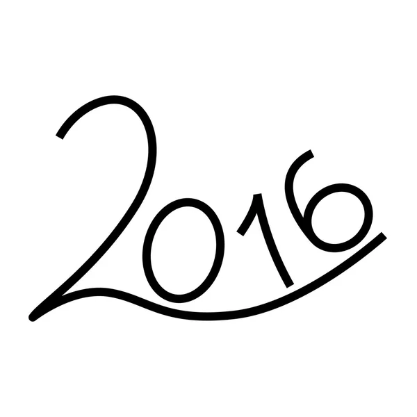 Felice anno nuovo 2016 Text Design — Vettoriale Stock