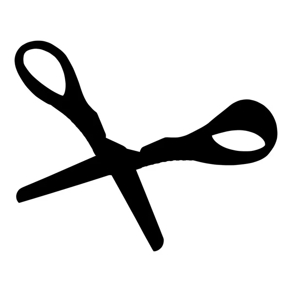 Ciseaux noirs sur fond blanc — Image vectorielle