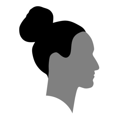 Profilde bir kadın silüeti