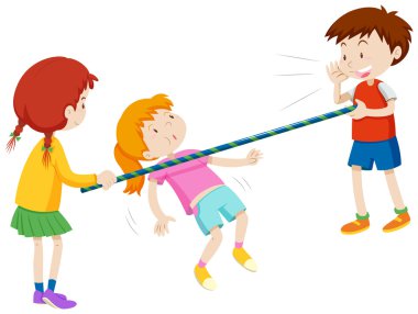 Sopa altında yürüyen çocuk