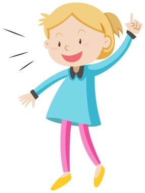 Mavi gömlekli küçük kız