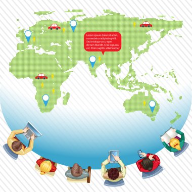 Infographic dünya ve insanlar ile