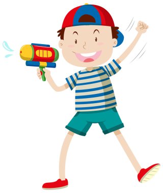 su tabancası ile çocuk