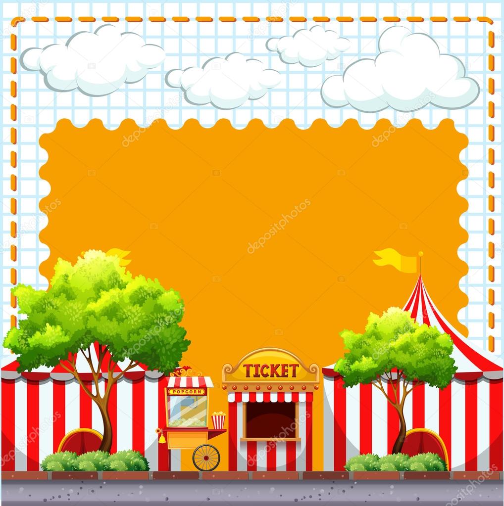 Paper design with circus tents