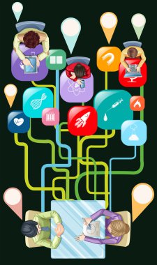 Infographic insanlarla iş yapmak