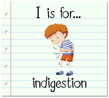 Flashcard mektup hazımsızlık için olduğunu