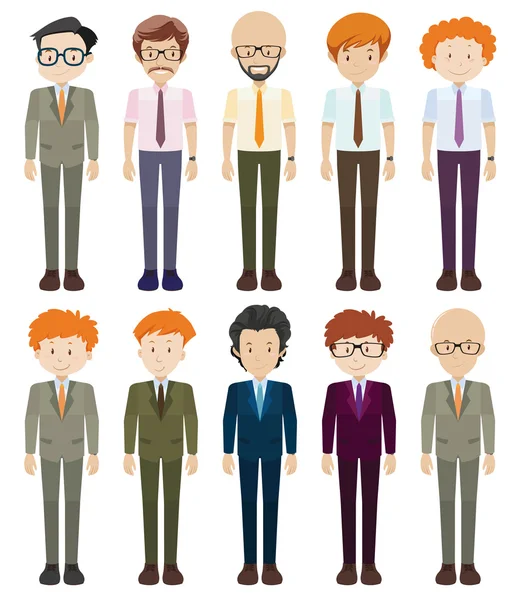 Businessmen in formal clothes — Stock Vector