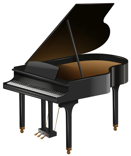 Gran piano con la parte superior abierta — Vector de stock