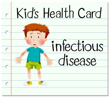 Bulaşıcı hastalığı olan çocuk ile sağlık kartı