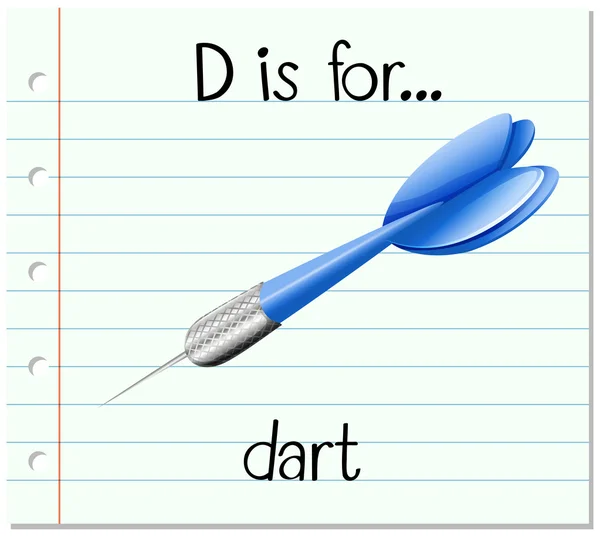 Dart 是闪卡字母 D — 图库矢量图片