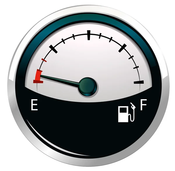 Engrenage de carburant avec réservoir emphty — Image vectorielle