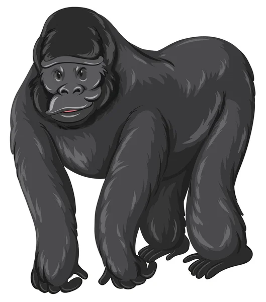 Gorille au visage heureux — Image vectorielle