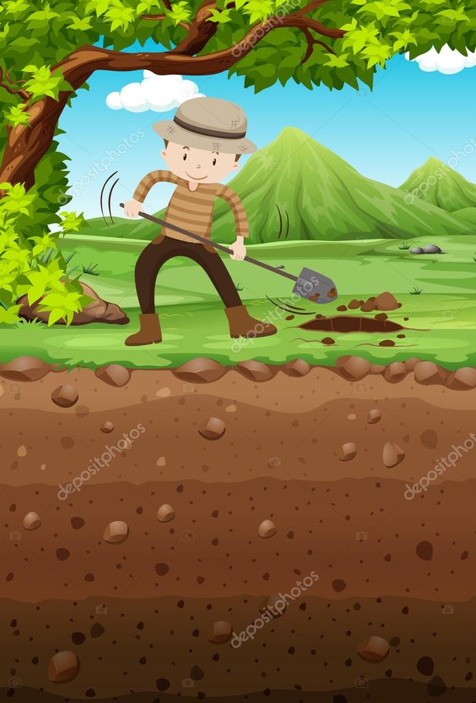 Man digging hole Vector Art Stock Images | Depositphotos Man digging hole Vector Art Stock Images | Depositphotos