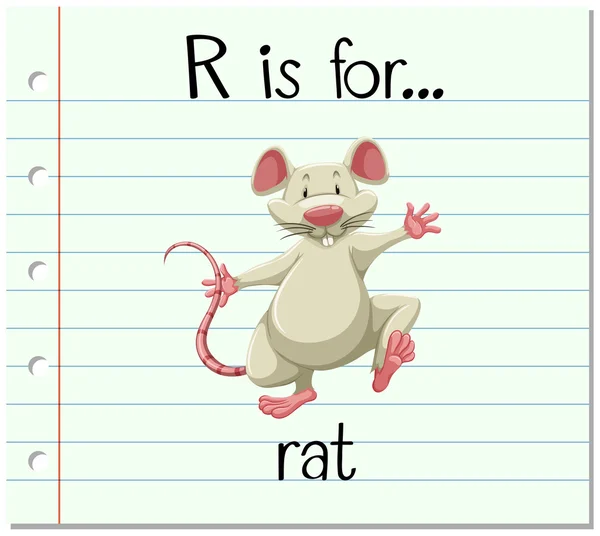 Буква R - для крысы — стоковый вектор