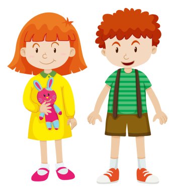 Erkek ve kız mutlu yüz