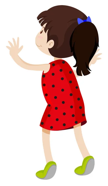 Back of little girl — Stock Vector