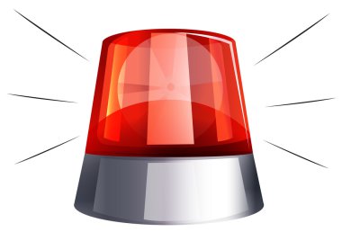 Beyaz arka plan ışığını siren