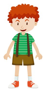 Kıvırcık saçlı çocuk.