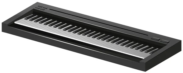 Elektrické piano na bílém pozadí — Stockový vektor