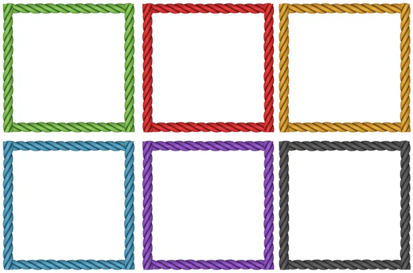 Дизайн рамки в шести кольорах — стоковий вектор