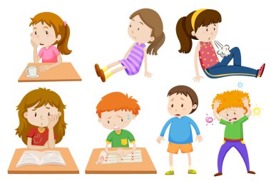 Erkek ve kız yorgun