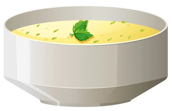 Hot soup in bowl — Stock Vector