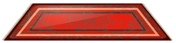 Matras merah dengan desain polos - Stok Vektor