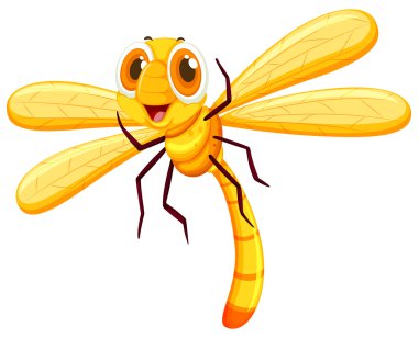 Sevimli yüzü ile sarı ejderha