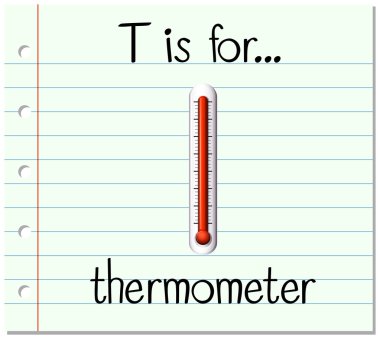 Flashcard T termometre harftir