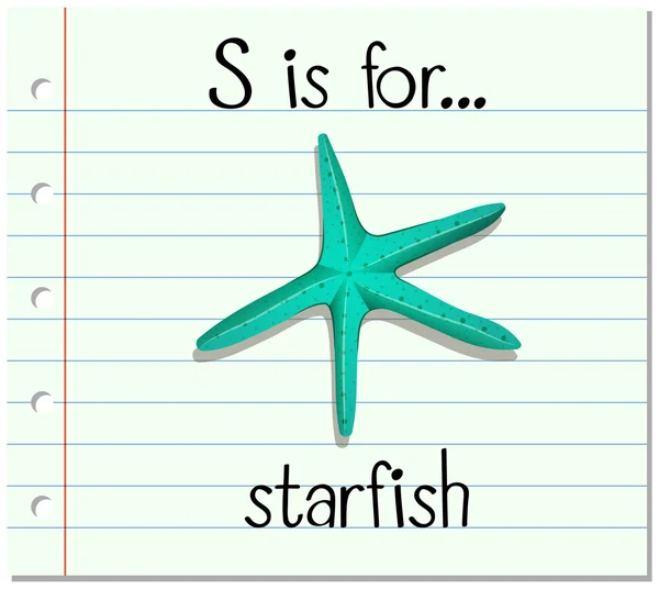 Kartičky dopis S je pro hvězdice — Stockový vektor