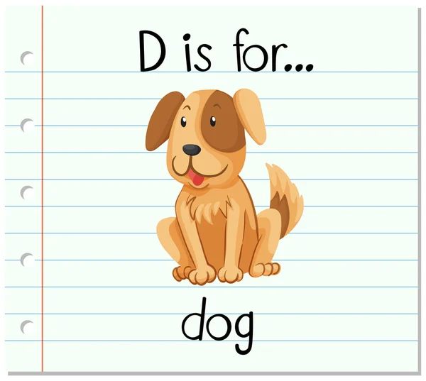 Літера D для собаки — стоковий вектор