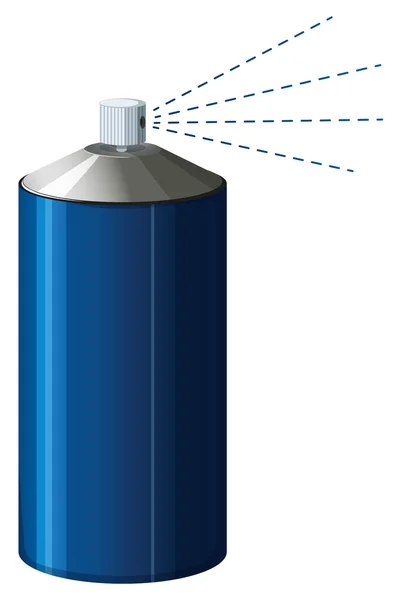 Spray fles in blauwe kleur — Stockvector