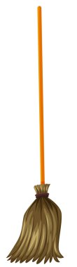 Ahşap sopa ile süpürge